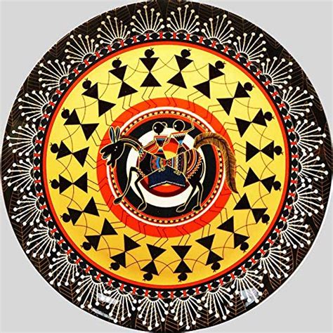 Buy KOLOROBIA Decorative Wall Plate|Stand & Metal Hook| Warli Art ...