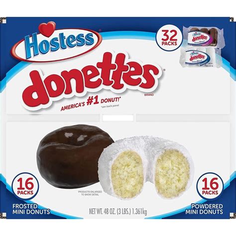 Hostess Mini Donettes Variety Pack - 32 Count (1.5 oz) - Frosted ...