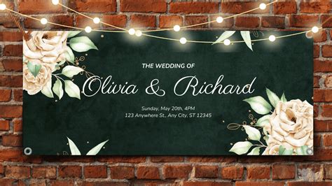 Wedding Hanging Banner - #W01 | Wedding Party, Celebration Banner, Eve ...