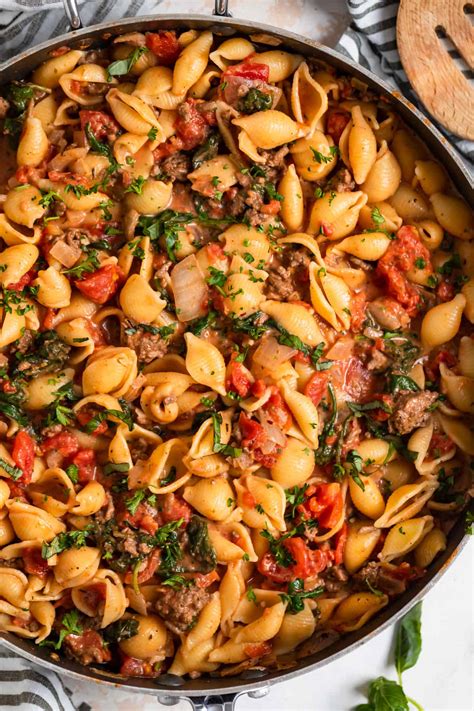 Simple Ground Beef Pasta Skillet - Tressvibe
