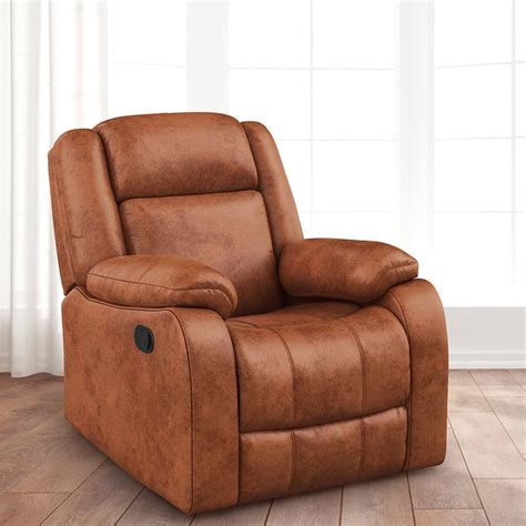 Amazon Brand - Solimo Delphi 1 Seater Leatherette Recliner (Brown ...