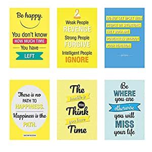 Tinywalk Motivational Quotes Wall Posters Combo Pack of 6 (12 X 18 ...