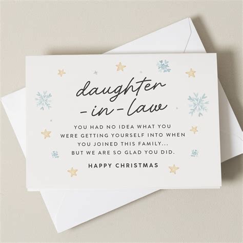 Daughter in Law Christmas Card Christmas Card - Etsy