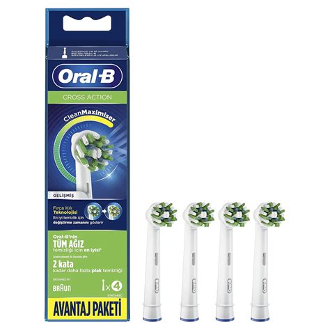 Oral-B Cross Action Replacement Brush Heads Eb50 - Pack Of 4 : Amazon ...
