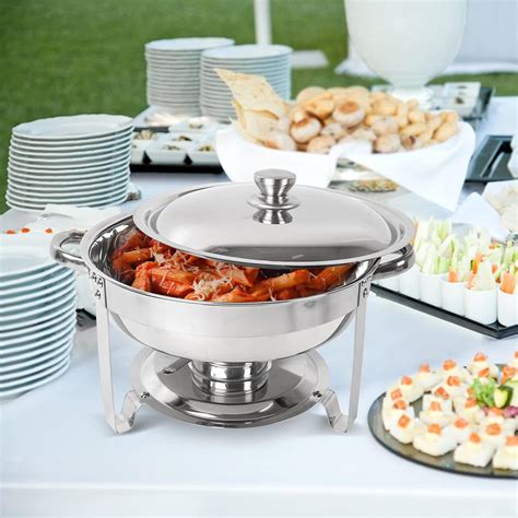 Buy IMACONE Chafing Dish Buffet Set of 2 Pack, 5QT Round Stainless ...