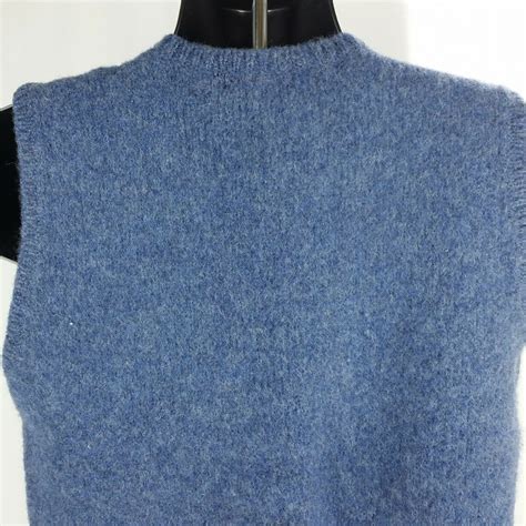 LL Bean Vintage Womens Blue Wool Vest 5 Buttons With 2 Pockets - Etsy