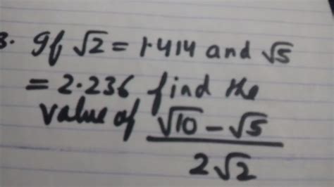 simplify and rationalise and find the value of: - Brainly.in