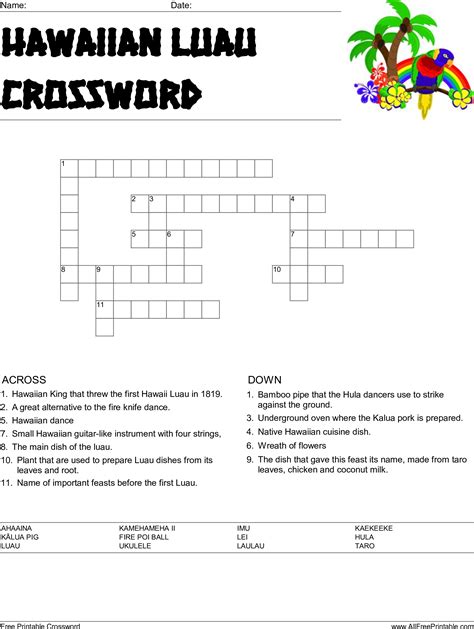 Download Hawaiian Luau Crosswordwith Parrot | Wallpapers.com