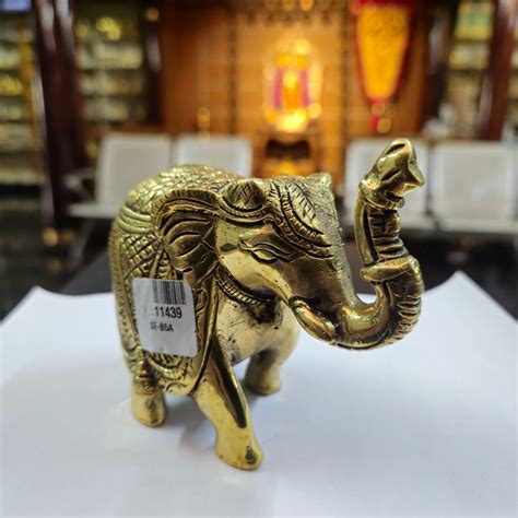 Buy Brass Royal Elephant Idol – Antique Finish | Home Decor & Return ...