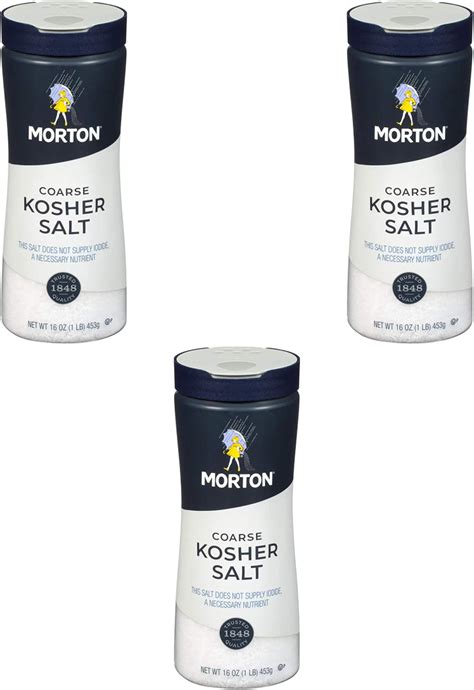 Amazon.com: Morton Salt Kosher Salt, Coarse, 3 Pound (Pack of 4)