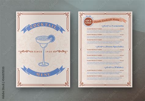 Image result for Cocktail Menu Frame