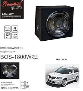 Bowstrick Car Bass Tube Box With 12 Inch Sub Woofer And In Built ...