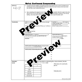 Image result for Continuous Compounding Lesson Plan