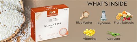 GLAMVEDA Rice Water Brightening 5 Step Facial Kit 110g | Intense ...