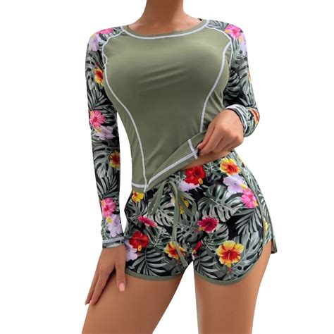 Swimsuits for Women with Shorts Swimsuits Juniors Womens Swimwear Long ...