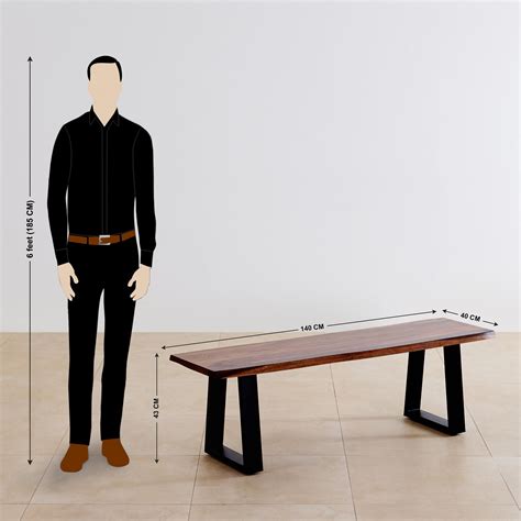 Buy Raga Sheesham Wood Dining Bench - Brown and Black from Home Centre ...