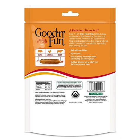 Buy Good 'n' Fun Triple Flavor Ribs Rawhide Dog Chews, 12 oz. Online at ...