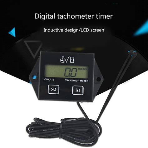 Lcd Digital Tach Hour Meter Tachometer For Outboard Motor Lawn Mower Motocross-yuyu | Fruugo UK