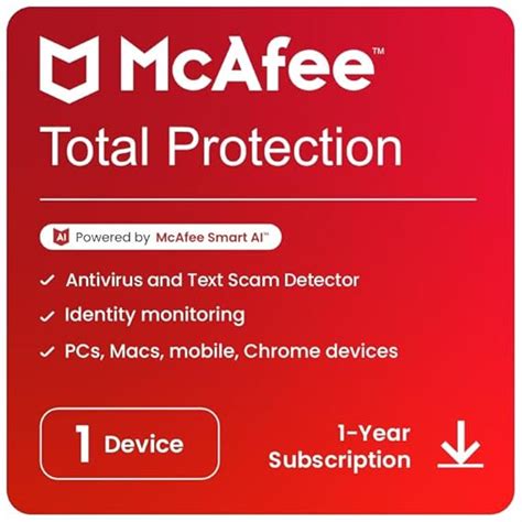 McAfee Total Protection 2025 | 1 Device, 1 Year | Antivirus Internet ...