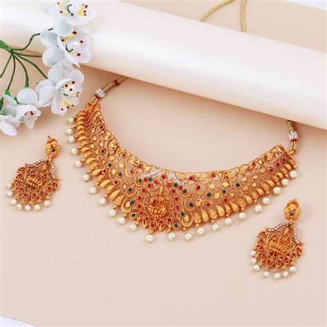 Shreenathji Jewellers Alloy Gold-plated Gold Jewellery Set Price in ...