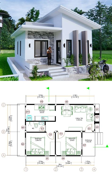 Two Bedrooms House Plan