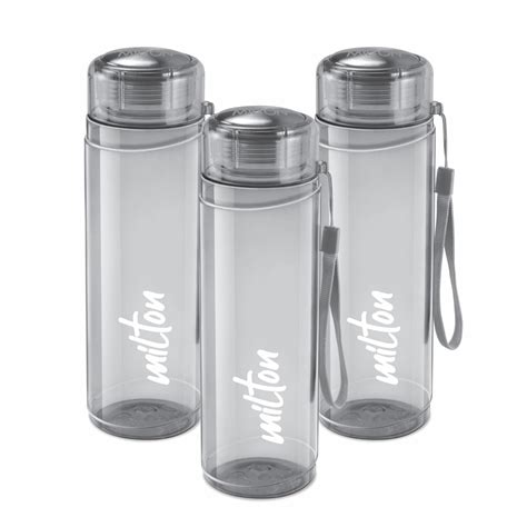 Milton Hector 1000 Pet Water Bottle Set of 3, 1000 ml Each, Grey ...