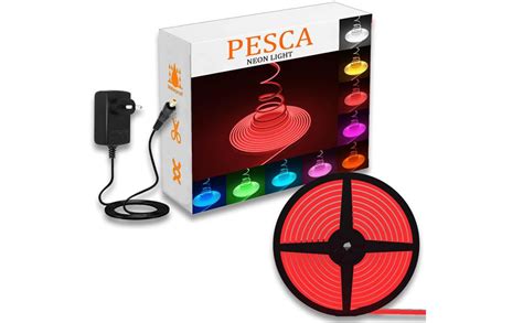 Buy PESCA 12V LED Neon Strip Lights - Flat Silicone, Flexible ...