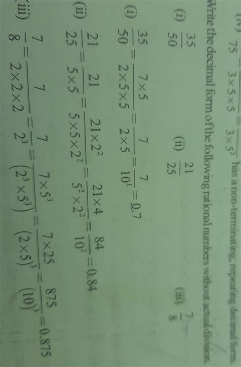 Without actual division show that 33/50 is a terminating decimal hence ...