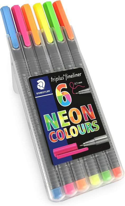 Staedtler Triplus Fineliner Pens - 0.3mm - Dry Safe - Neon Colours ...