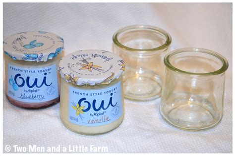 Two Men and a Little Farm: OUI YOGURT GLASS JARS