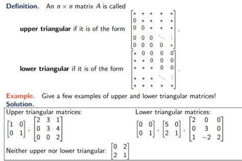 Image result for Linear Algebra Upper Triangular