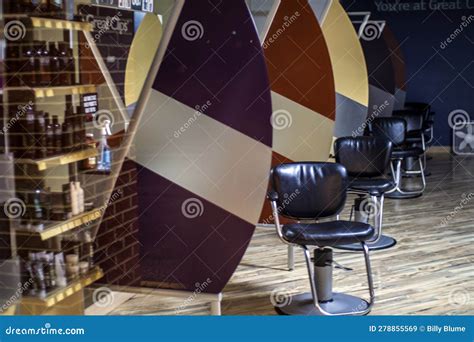 Great Clips Hair Salon at Night Row of Barber Chairs Inside Editorial ...