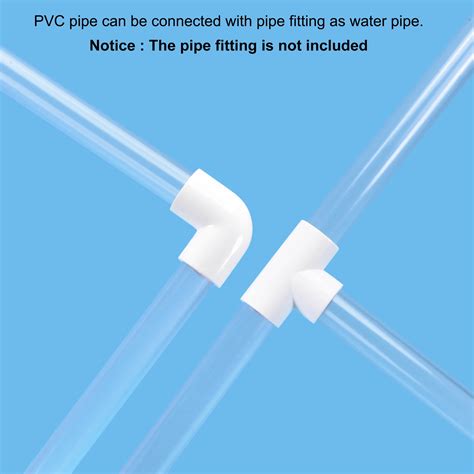 Buy Uxcell 12mm ID x 16mm OD 0.5m Clear PVC Pipe Rigid Water Pipe 3 ...