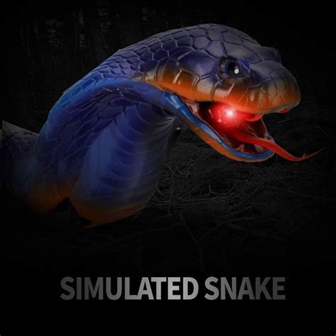 Buy AMCHSURI Remote Control Snakes Realistic Rc Snake Prank Blue Cobra ...