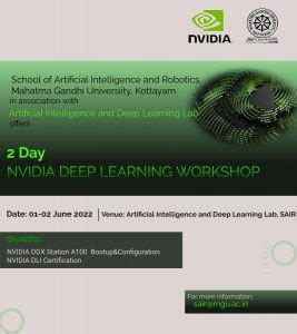 NVDIA Deep Learning Workshop - School of Artificial Intelligence and ...