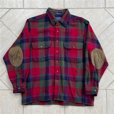 90's PENDLETON Wool shirt "elbow patch" USA MADE | DESERTSNOW