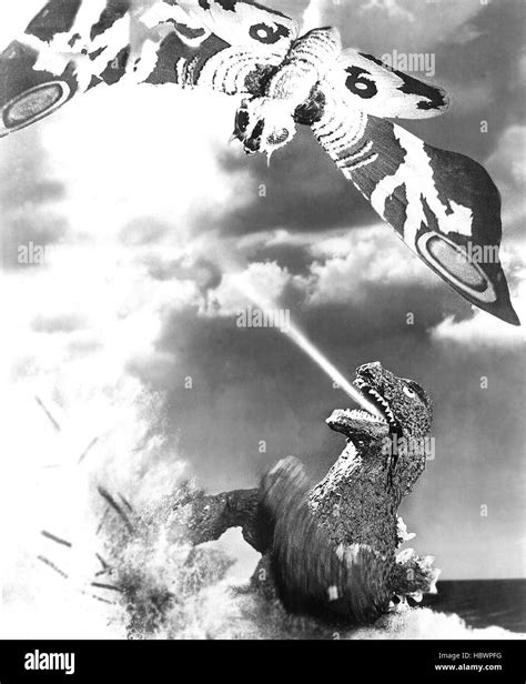 GODZILLA VS. MOTHRA, Mothra, Godzilla, 1964, fight Stock Photo - Alamy