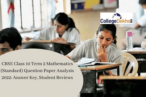 CBSE Class 10 Term 2 Mathematics (Standard) Question Paper Analysis ...