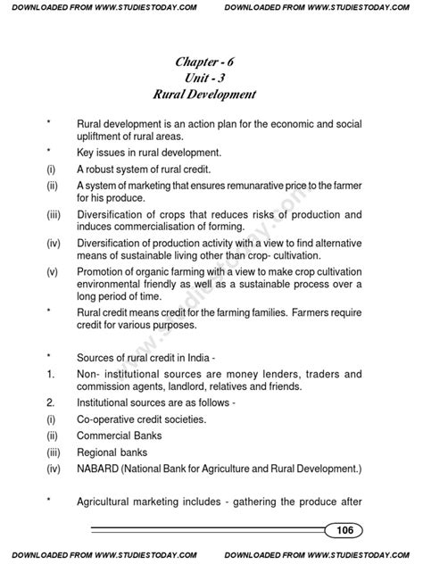 Rural Development Project Work Class 11 的图像结果