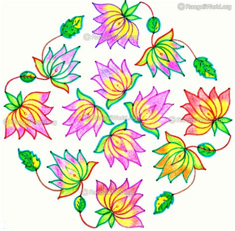 16 dots kolam designs gallery