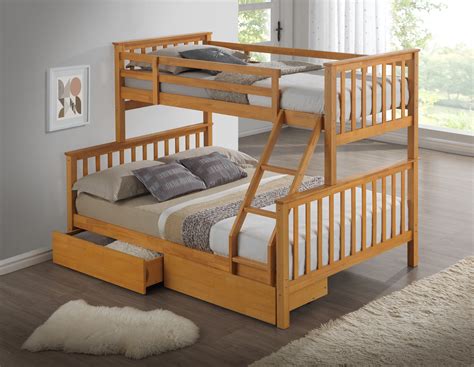 Wooden bunk beds with mattresses online