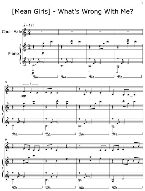 [Mean Girls] - What's Wrong With Me? - Sheet music for Choir Tenor, Piano