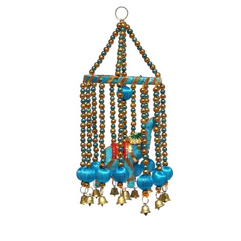 Handicrafts Paradise Cloth Door Hanging Sky Blue Velvet Elephant with ...