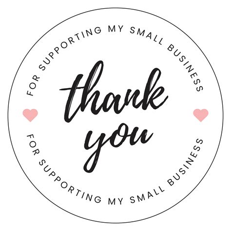2 Inch Round Thank You Sticker – Small Business Packaging Labels