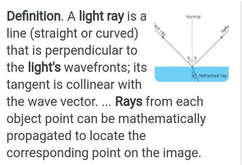 Define a ray of light - Brainly.in