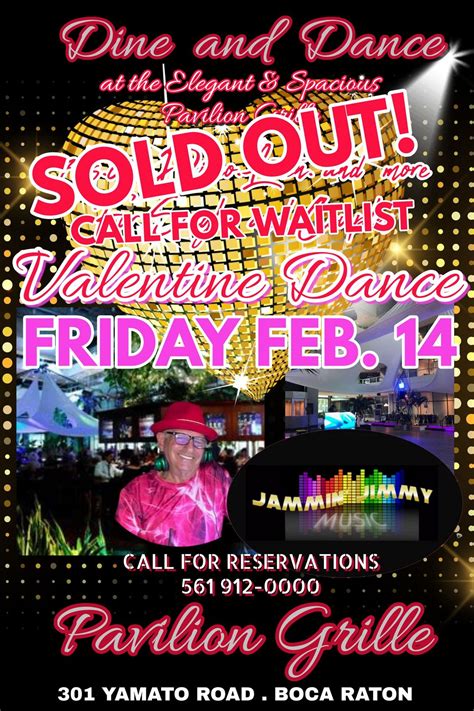 Sold Out! Valentines Day Dine & Dance at the Pavilion Grille, Boca ...