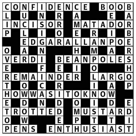 Unspoken Crossword