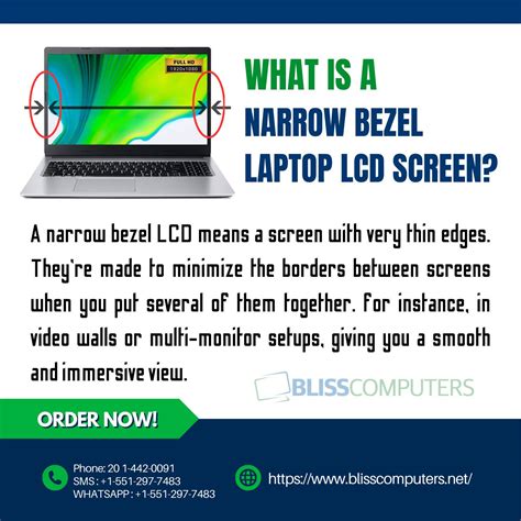 What is a Narrow Bezel Laptop LCD Screen (#1504) - Bliss Computers