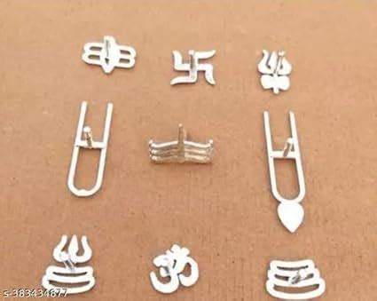 Prashita Creations Tilak Stamps for Forehead, 9 Designs, Religious tika ...