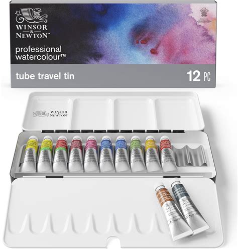 Winsor & Newton Professional Water Colour Metal Box 12 Shades : Amazon ...